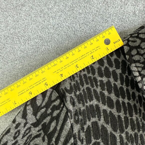 Notations Grey Abstract Animal-Print Button Jacket — Size S - Picture 9 of 10